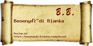 Besenyődi Bianka névjegykártya
